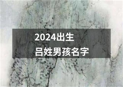 2024出生吕姓男孩名字