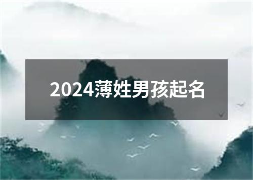 2024薄姓男孩起名