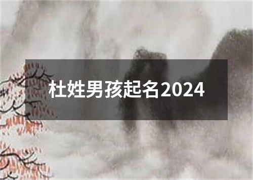 杜姓男孩起名2024