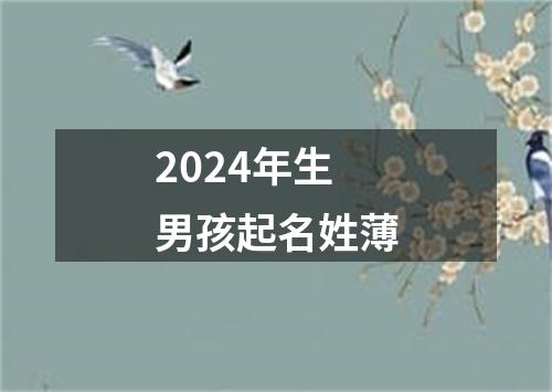 2024年生男孩起名姓薄