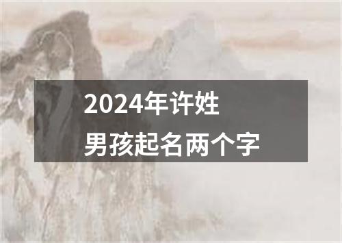 2024年许姓男孩起名两个字