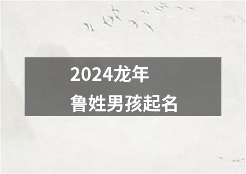 2024龙年鲁姓男孩起名