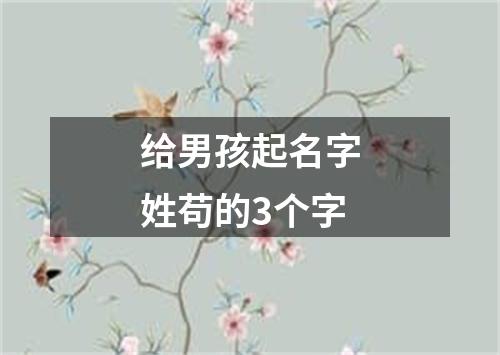 给男孩起名字姓苟的3个字