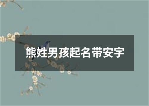 熊姓男孩起名带安字