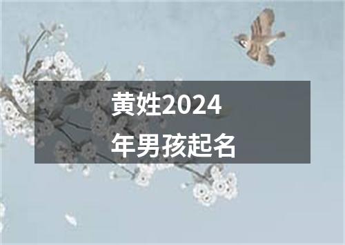 黄姓2024年男孩起名