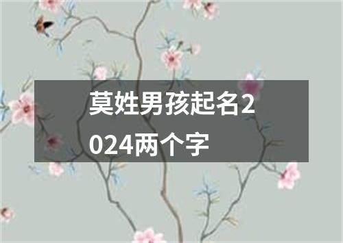 莫姓男孩起名2024两个字