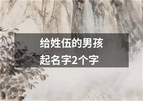 给姓伍的男孩起名字2个字