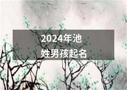 2024年池姓男孩起名