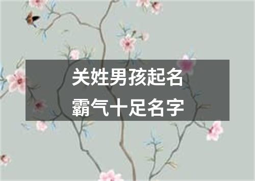 关姓男孩起名霸气十足名字