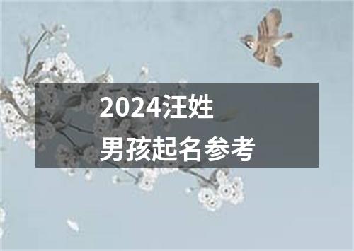 2024汪姓男孩起名参考