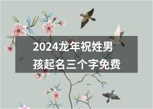 2024龙年祝姓男孩起名三个字免费