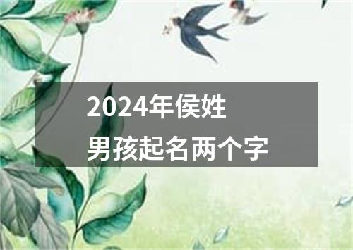 2024年侯姓男孩起名两个字