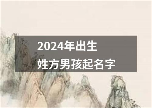 2024年出生姓方男孩起名字