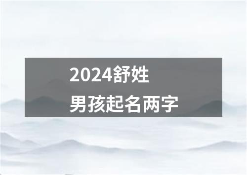 2024舒姓男孩起名两字