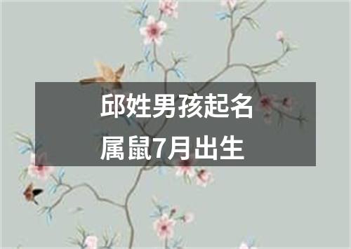 邱姓男孩起名属鼠7月出生