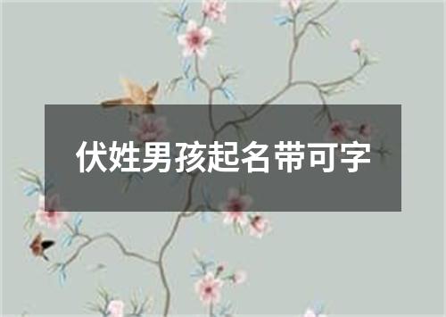 伏姓男孩起名带可字