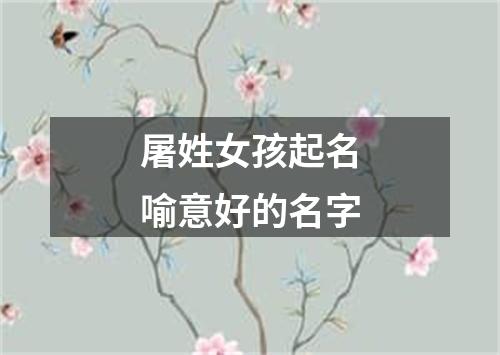 屠姓女孩起名喻意好的名字