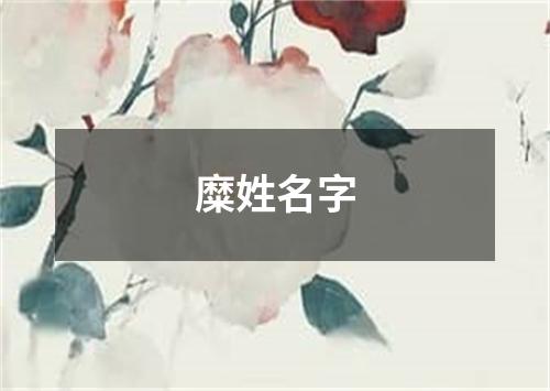 糜姓名字