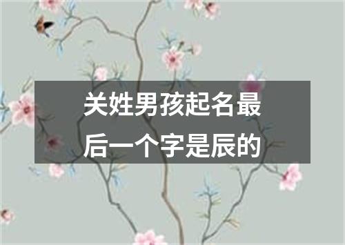 关姓男孩起名最后一个字是辰的