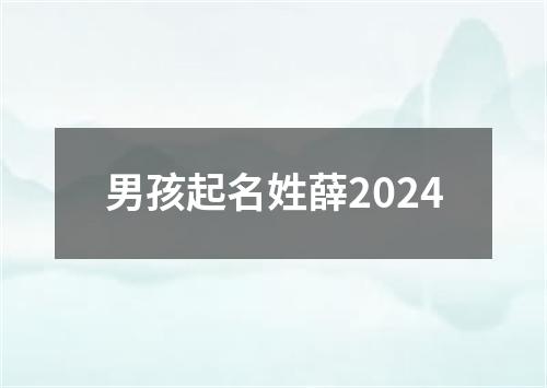 男孩起名姓薛2024