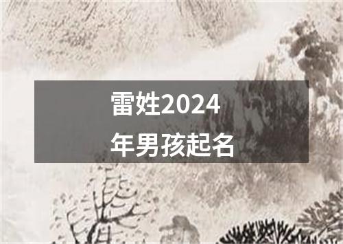 雷姓2024年男孩起名