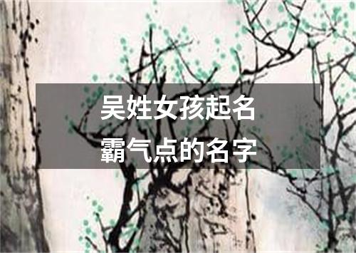 吴姓女孩起名霸气点的名字