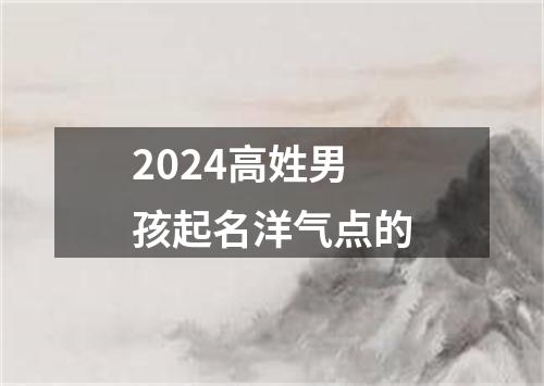 2024高姓男孩起名洋气点的