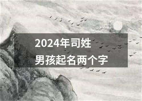 2024年司姓男孩起名两个字