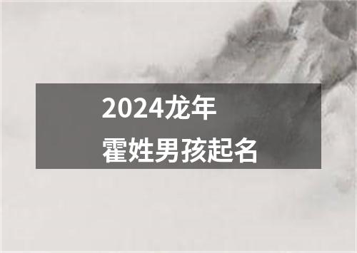 2024龙年霍姓男孩起名