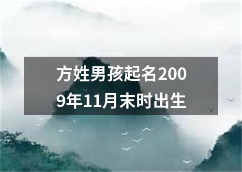 方姓男孩起名2009年11月末时出生