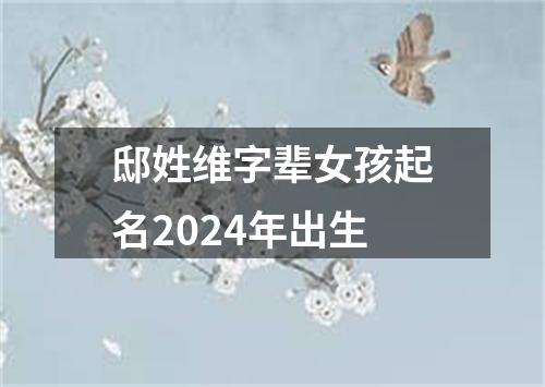 邸姓维字辈女孩起名2024年出生