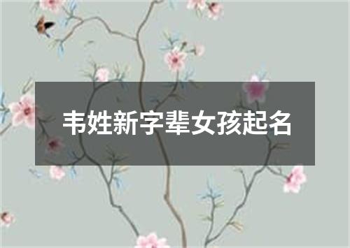 韦姓新字辈女孩起名