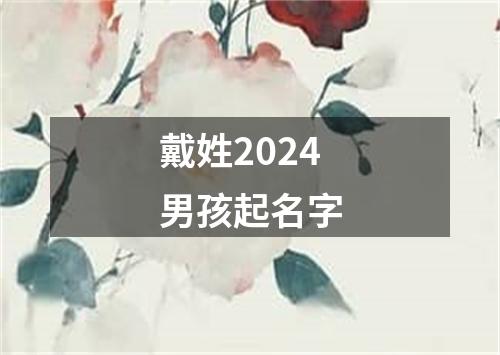 戴姓2024男孩起名字