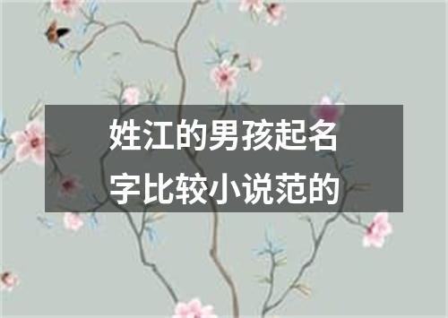 姓江的男孩起名字比较小说范的