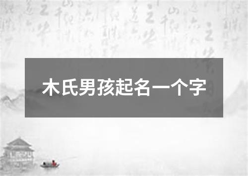 木氏男孩起名一个字