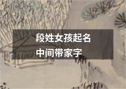 段姓女孩起名中间带家字