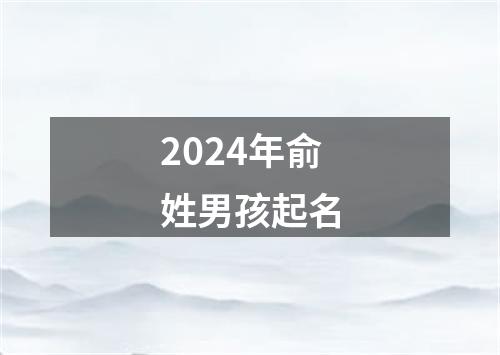 2024年俞姓男孩起名