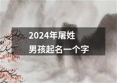 2024年屠姓男孩起名一个字