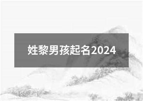 姓黎男孩起名2024