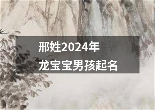 邢姓2024年龙宝宝男孩起名