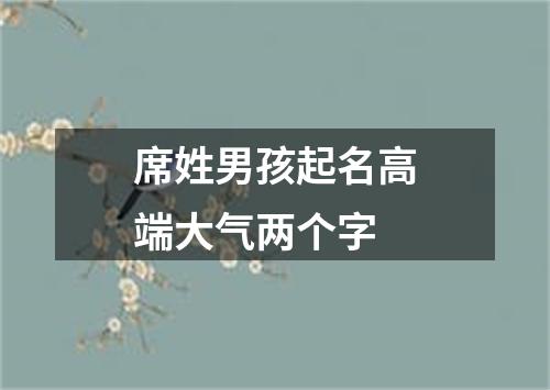 席姓男孩起名高端大气两个字