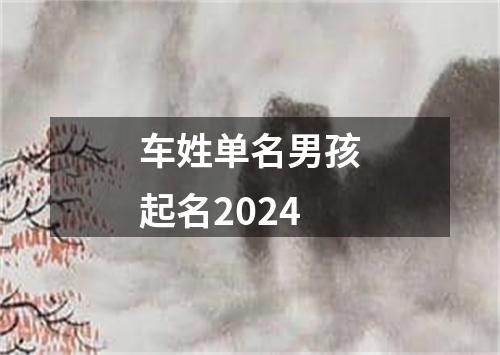 车姓单名男孩起名2024