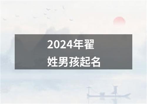 2024年翟姓男孩起名