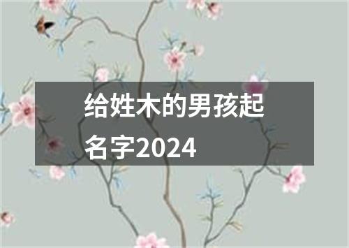 给姓木的男孩起名字2024