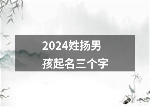 2024姓扬男孩起名三个字