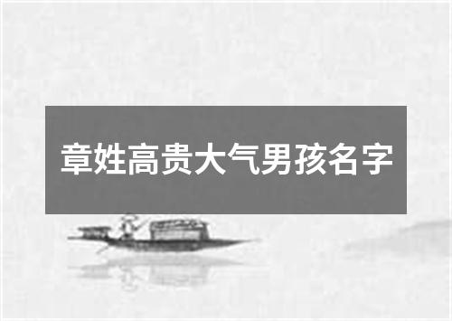 章姓高贵大气男孩名字