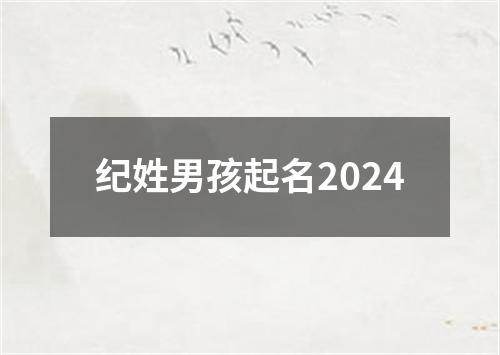 纪姓男孩起名2024