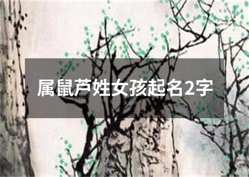 属鼠芦姓女孩起名2字