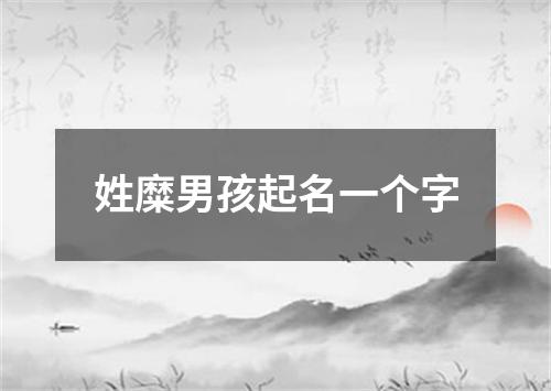 姓糜男孩起名一个字