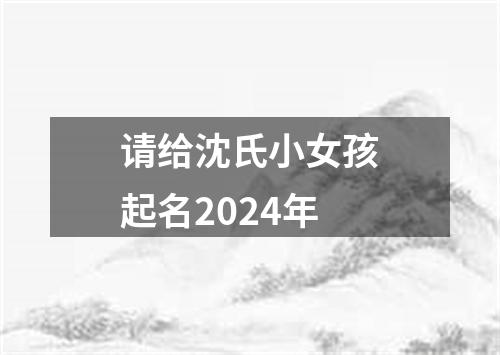 请给沈氏小女孩起名2024年